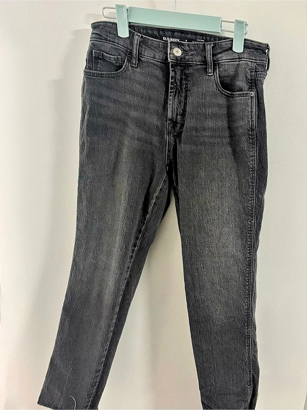Old Navy High-Rise Vintage Slim Secret-Smooth Pocket Jeans Gray Jeans Petite 4